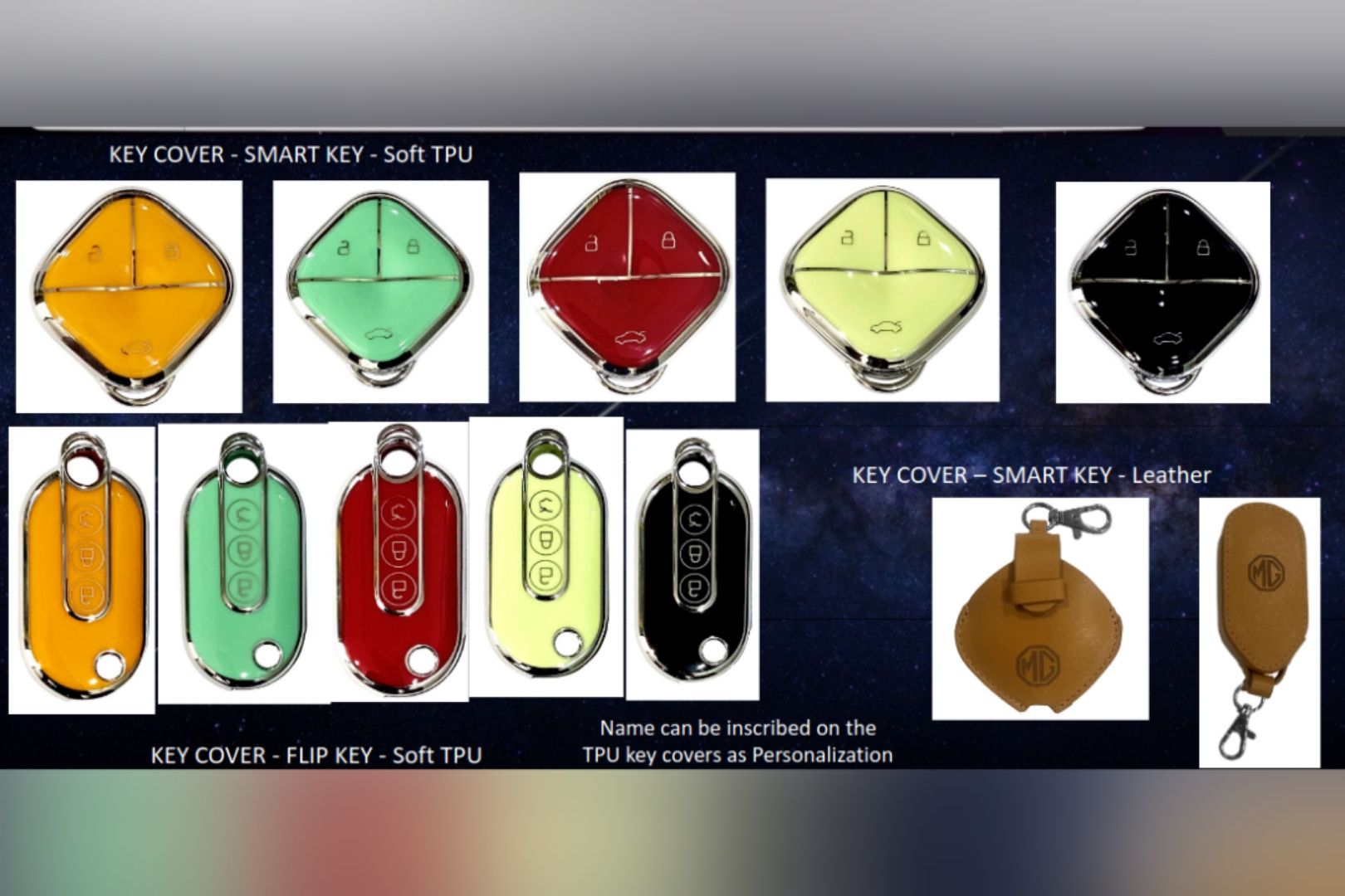 MG Comet Key Customisations MG Comet Key Customisations