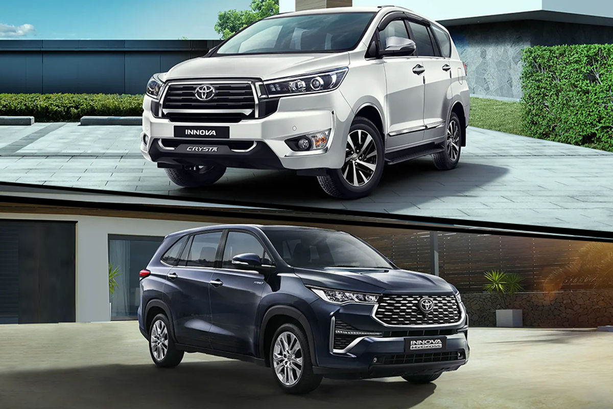 Toyota Innova Crysta and Innova Hycross