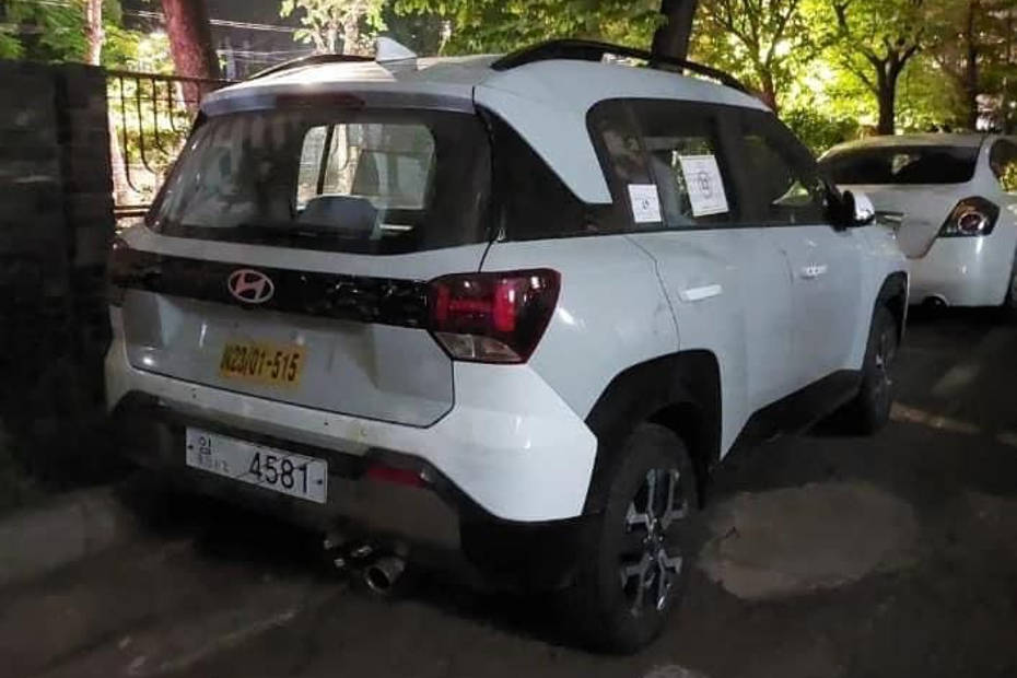 Hyundai Exter rear spied