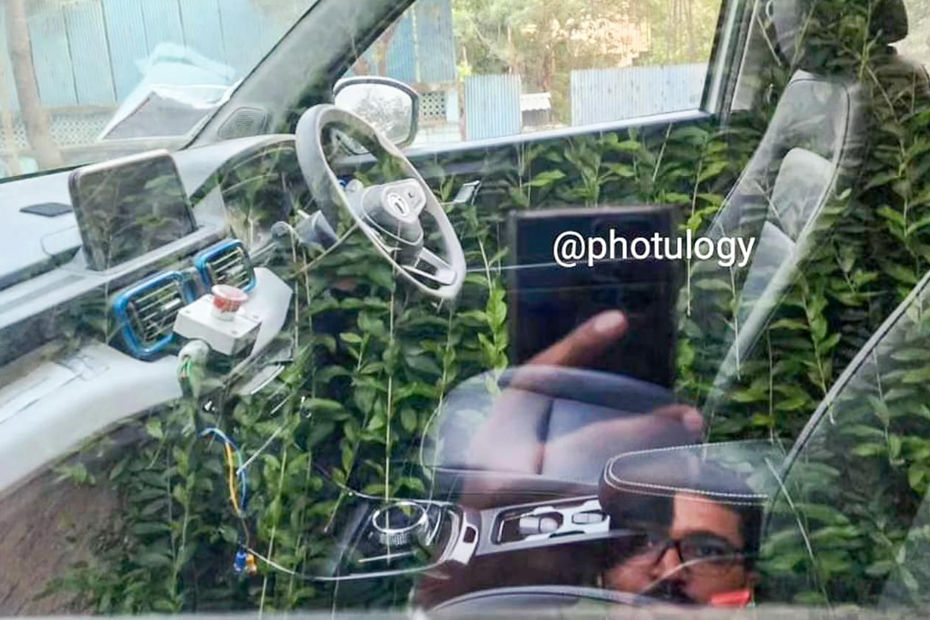 Tata Punch EV interior spied Tata Punch EV interior spied