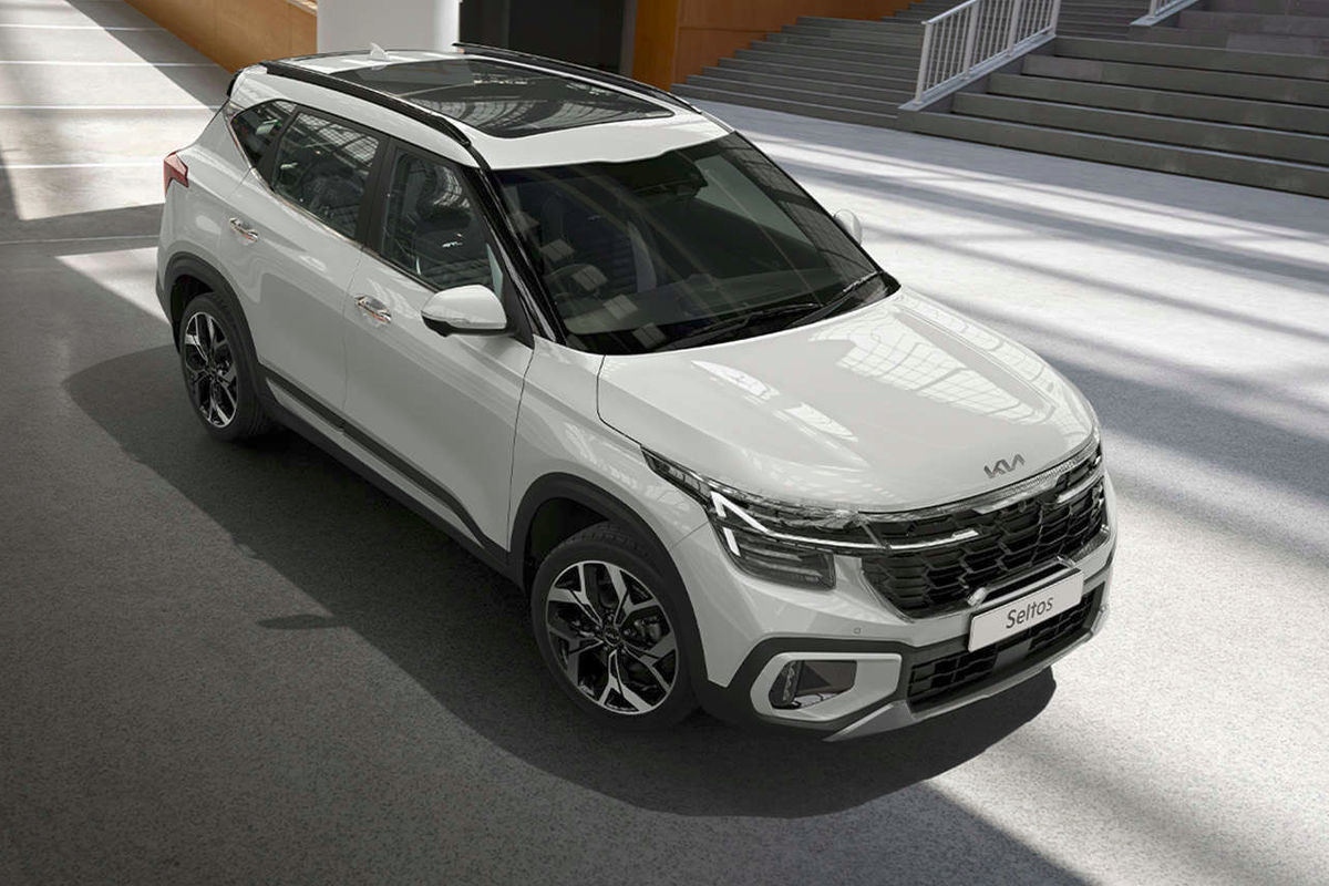 Kia Seltos facelift white Kia Seltos facelift white