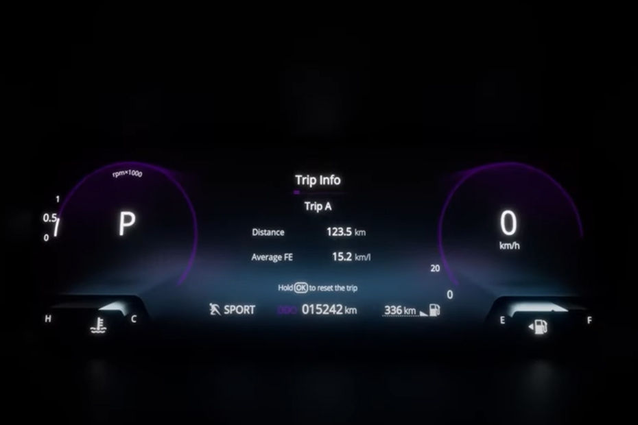 Tata Harrier facelift digital driver's display
