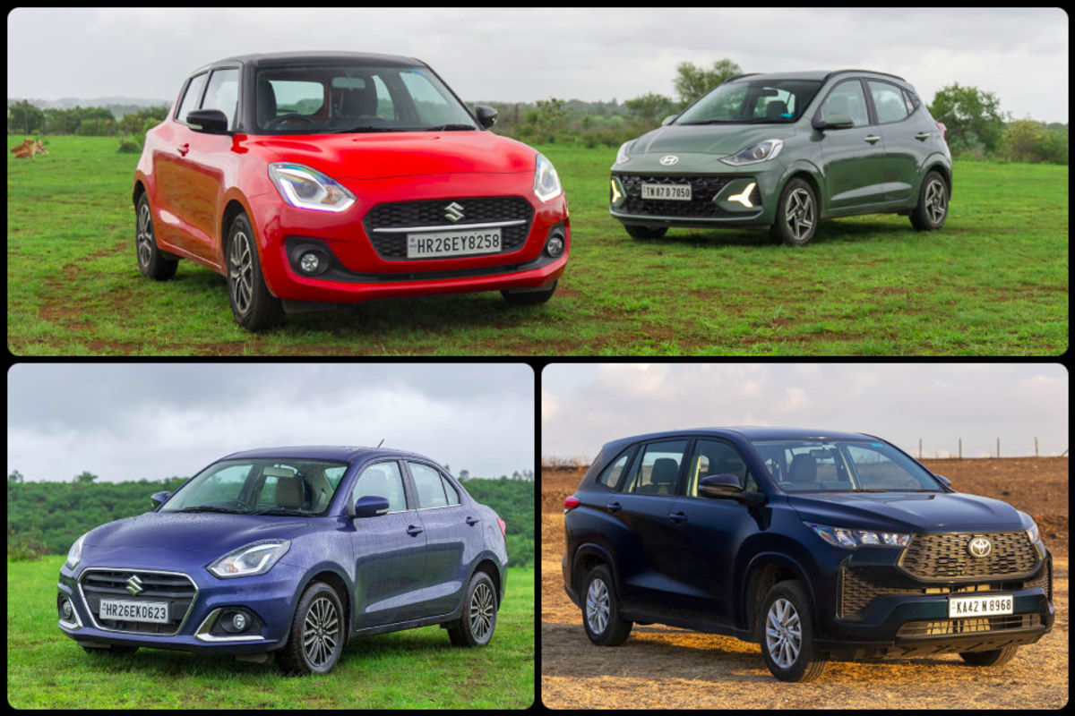 Swift, Dzire, Grand i10, Innova Hycross Swift, Dzire, Grand i10, Innova Hycross