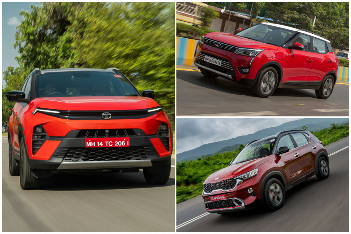 Tata Nexon, Mahindra XUV300, and Kia Sonet Tata Nexon, Mahindra XUV300, and Kia Sonet