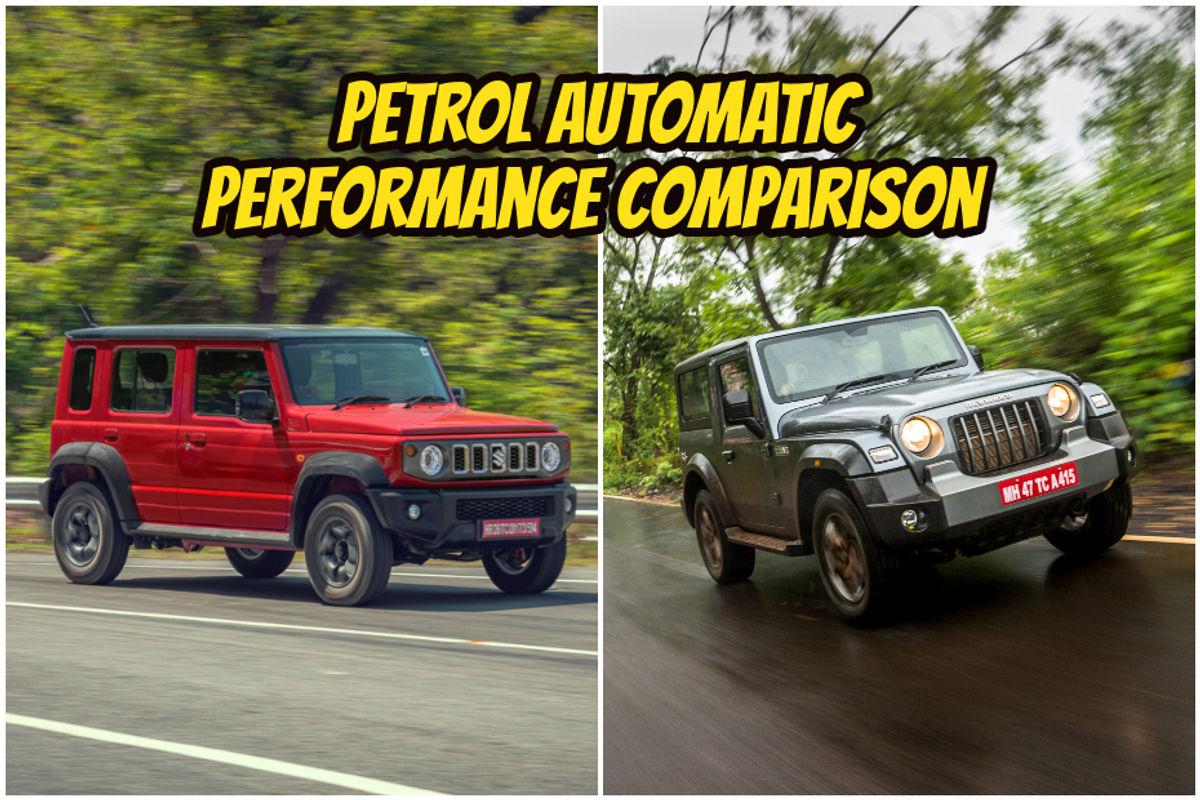 Maruti Jimny vs Mahindra Thar: Petrol-AT Performance Comparison Maruti Jimny vs Mahindra Thar: Petrol-AT Performance Comparison