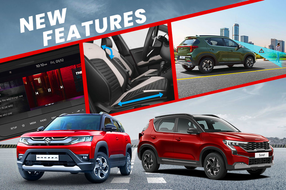 Kia Sonet facelift and Maruti Brezza