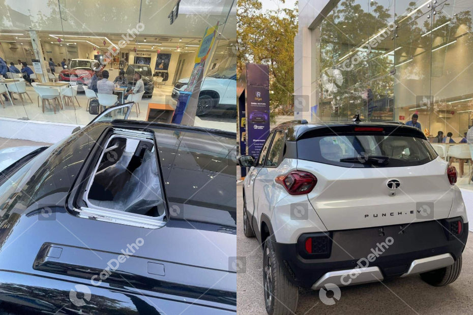 Tata Punch EV Sunroof And Rear Profile