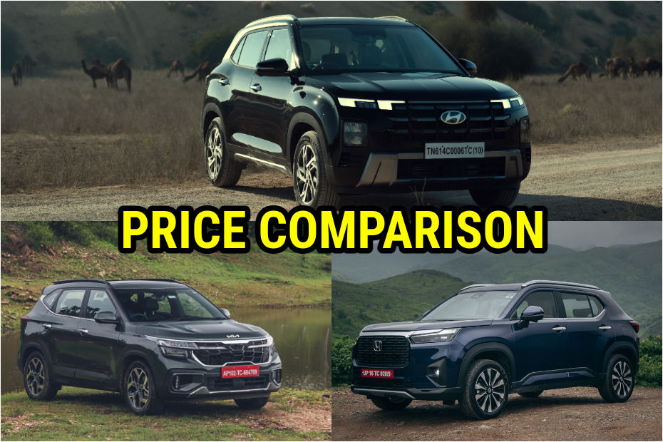 Hyundai Creta Facelift vs Kia Seltos vs Maruti Grand Vitara vs Honda Elevate: Price Talk