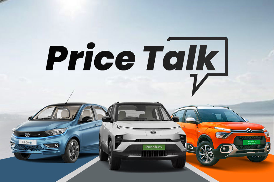 Tata Punch EV vs Citroen eC3, Tata Tiago EV, MG Comet EV and Tata Tigor EV price comparison