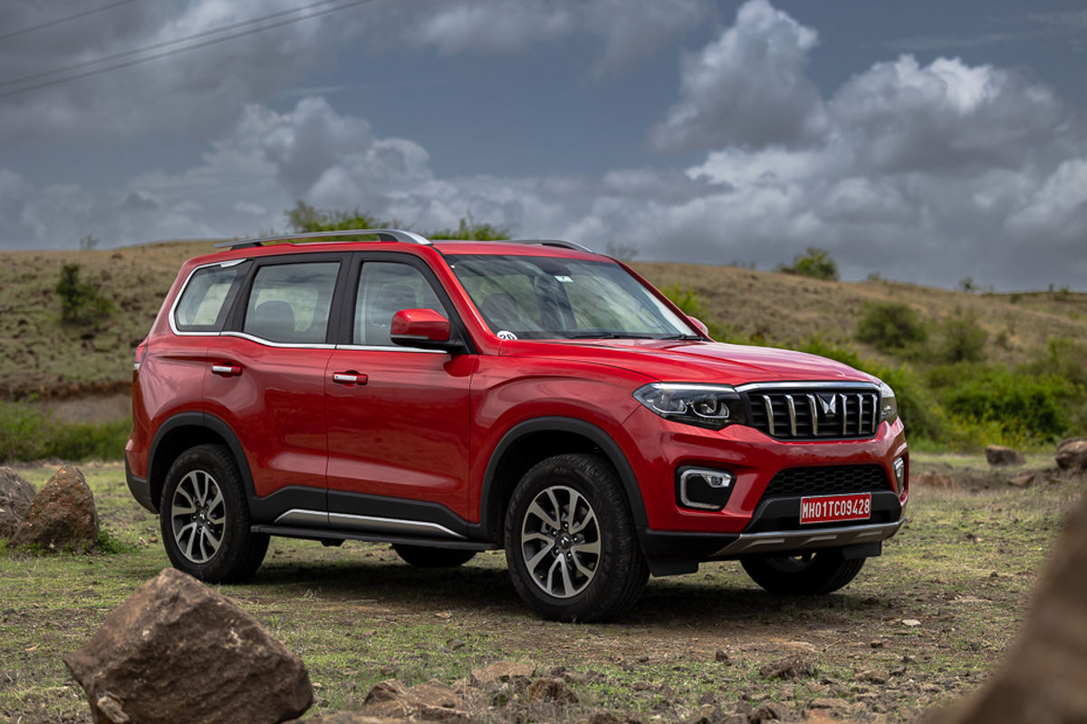 Mahindra Scorpio N red Mahindra Scorpio N red