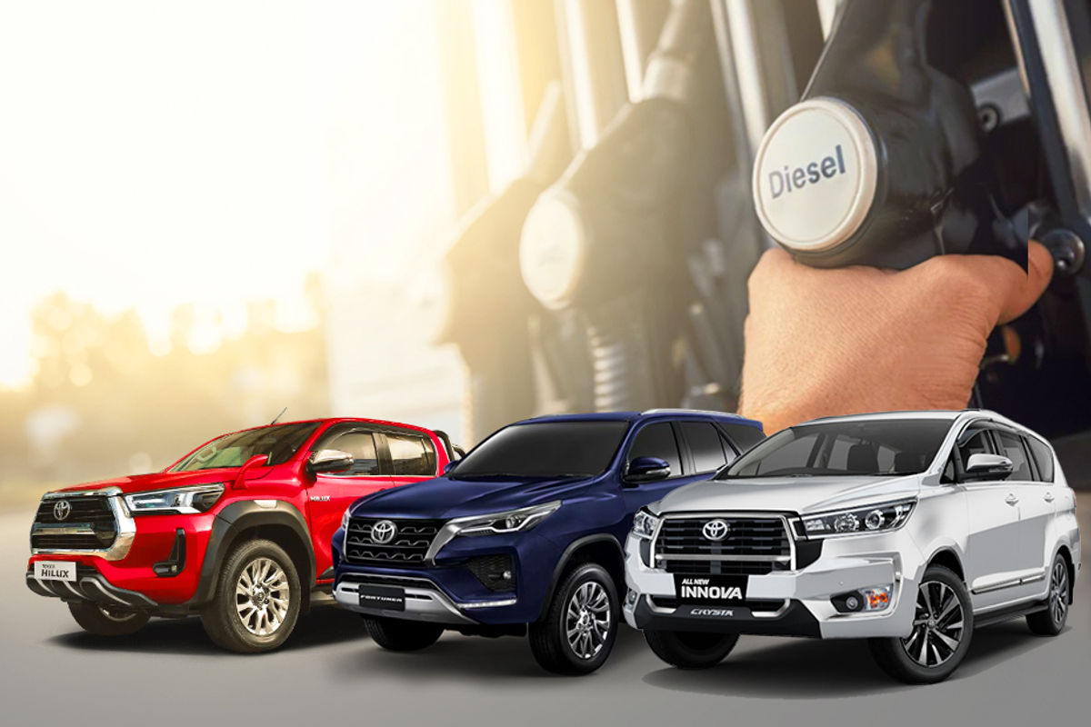 Toyota Diesel models - Innova Crysta, Fortuner, Hilux