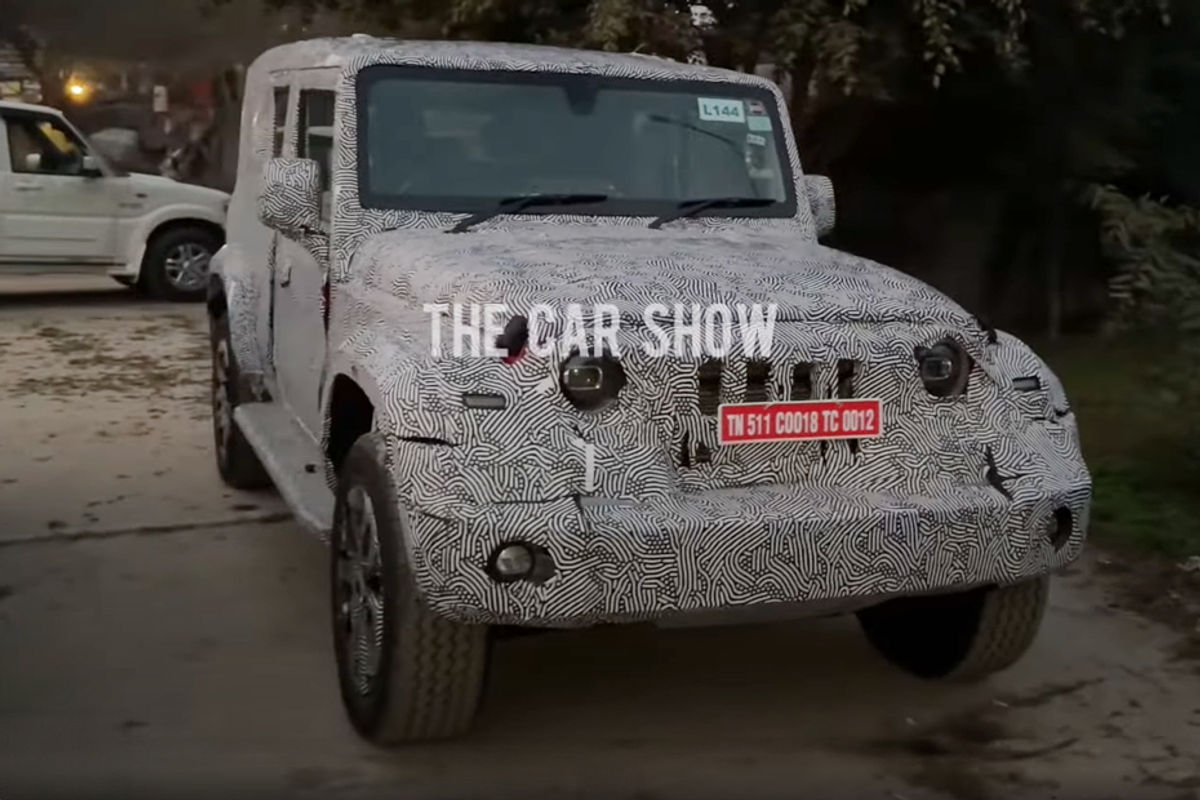 5-door Mahindra Thar Spied