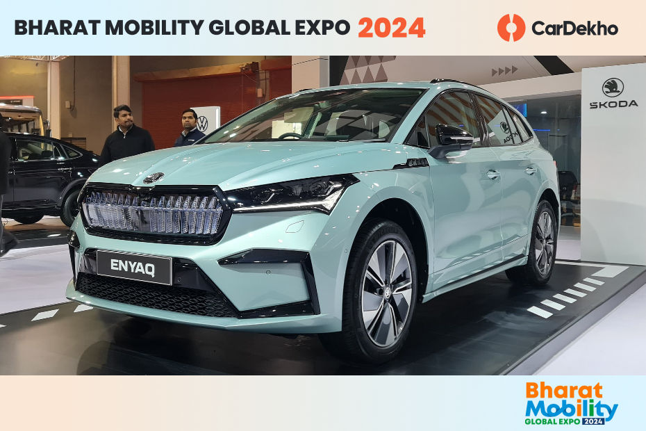 Skoda Enyaq iV Showcased At The 2024 Bharat Mobility Expo