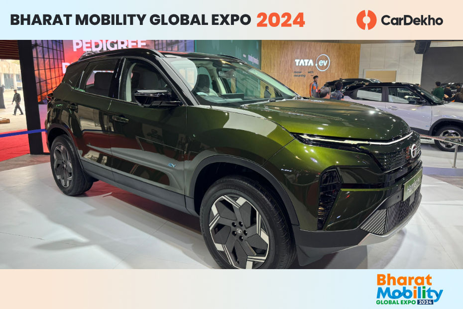 Tata Harrier EV Showcased At The 2024 Bharat Mobility Expo