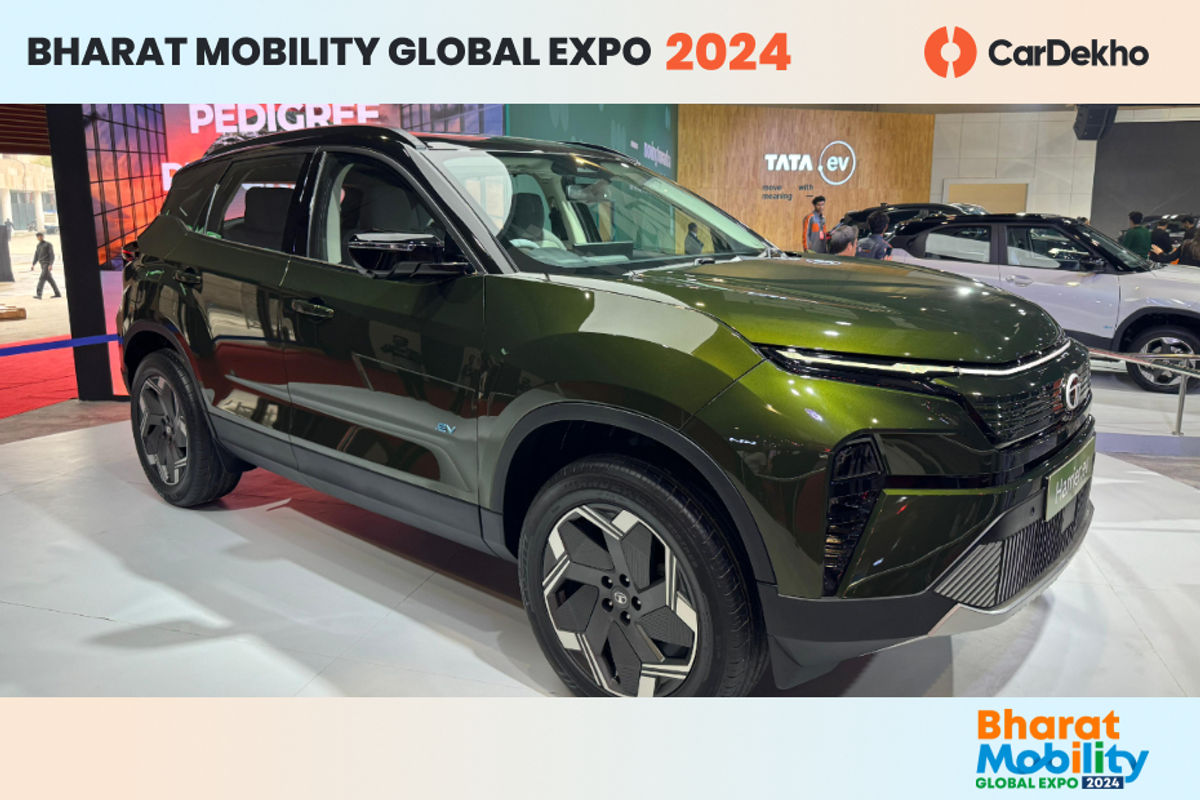 Tata Harrier EV Showcased At The 2024 Bharat Mobility Expo