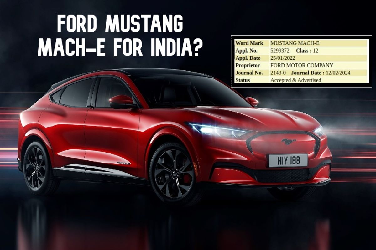 Ford Mustang Mach-E Ford Mustang Mach-E trademarked in India