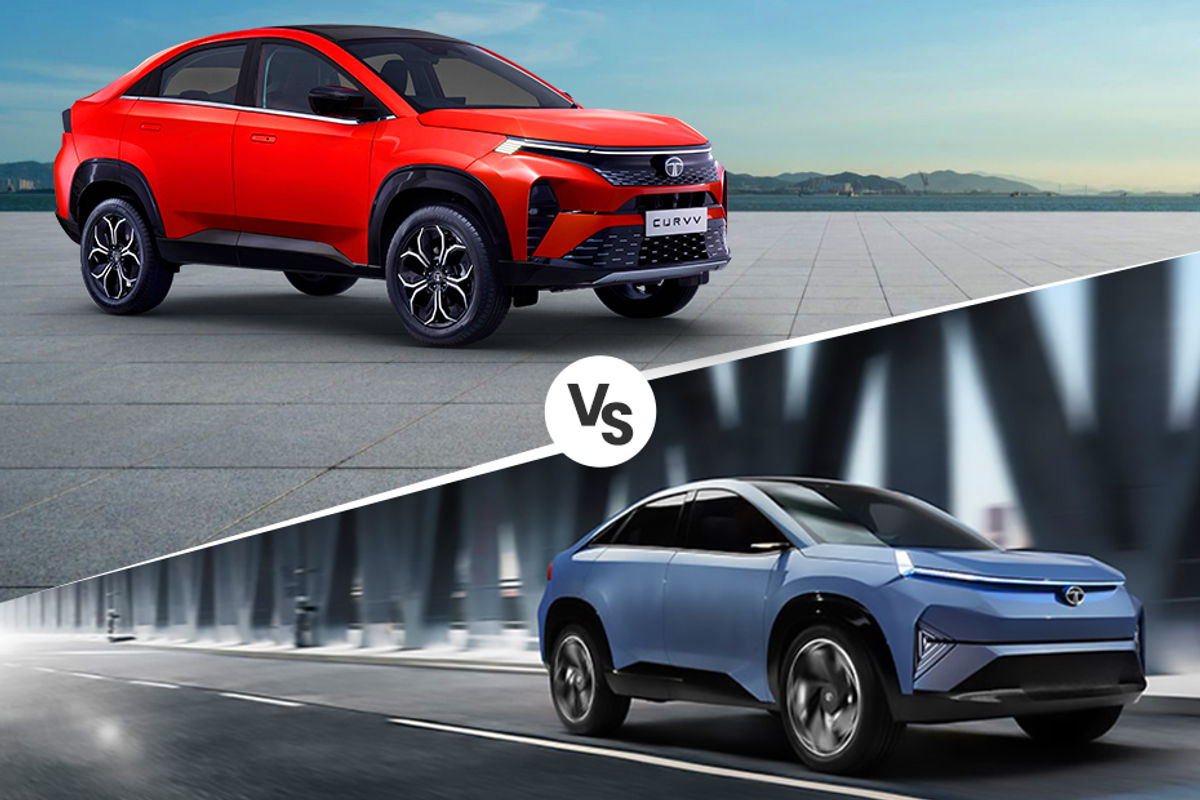 Tata Curvv EV vs Tata Curvv: Design Differences Tata Curvv EV vs Tata Curvv: Design Differences