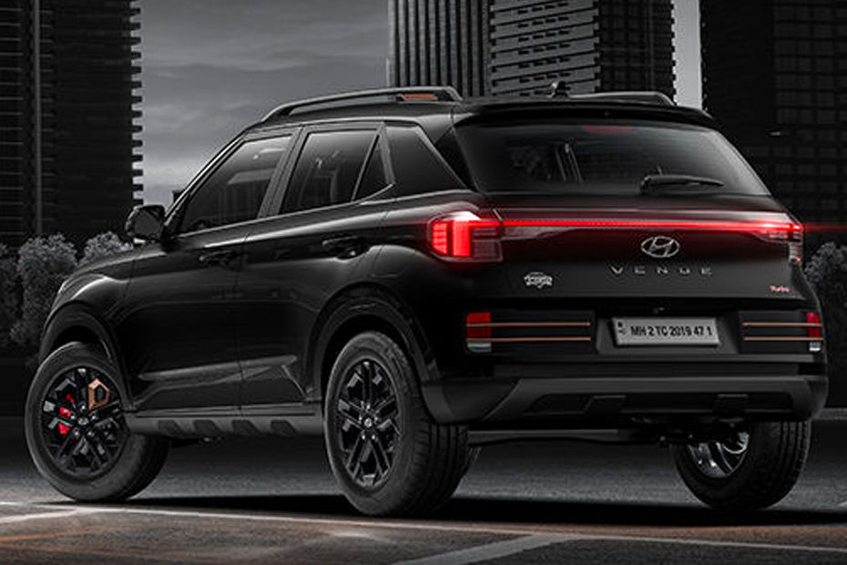 Hyundai Venue Knight Edition rear Hyundai Venue Knight Edition rear