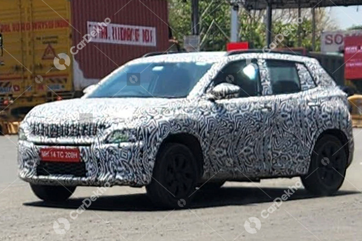 Skoda sub-4m SUV spied