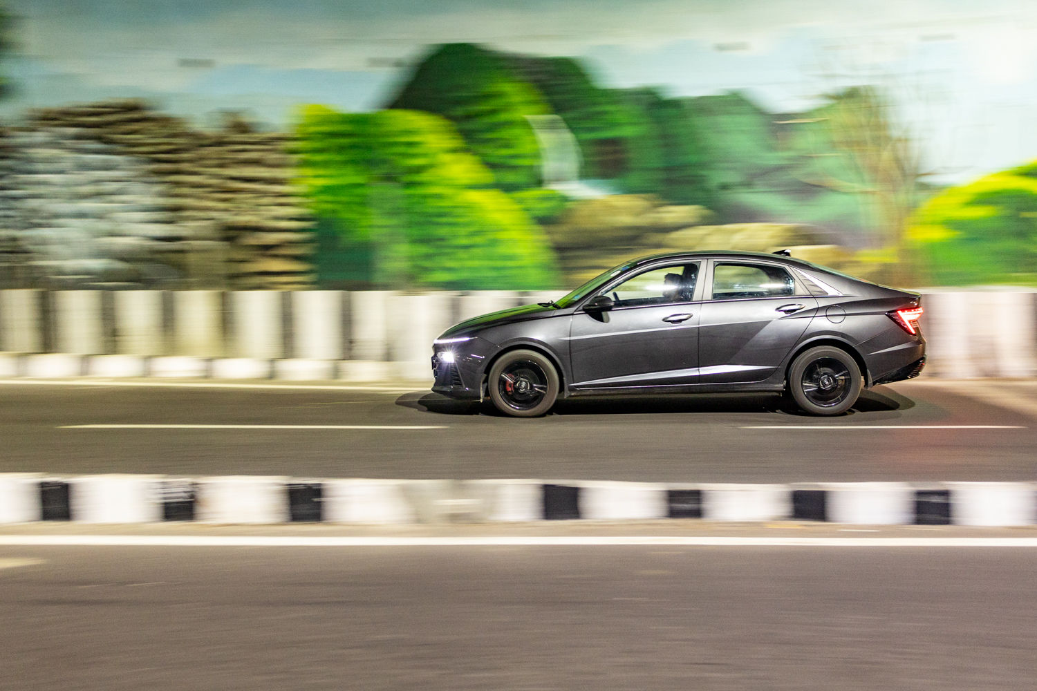 Hyundai Verna turbo night driving