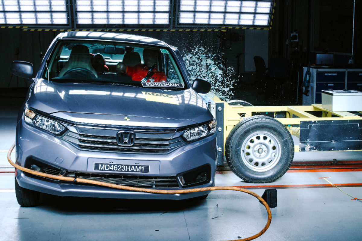 Honda Amaze Side Impact Crash test Honda Amaze Side Impact Crash test