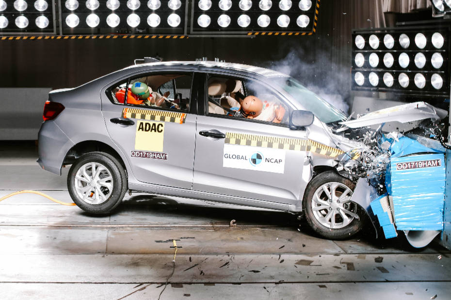 Honda Amaze Frontal Impact Crash test