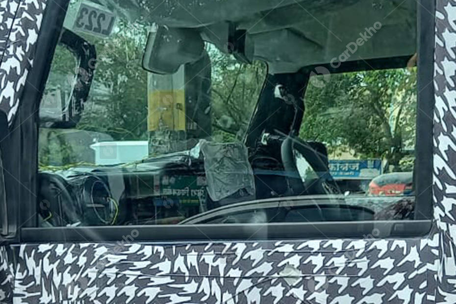 Mahindra Thar 5-door cabin spied