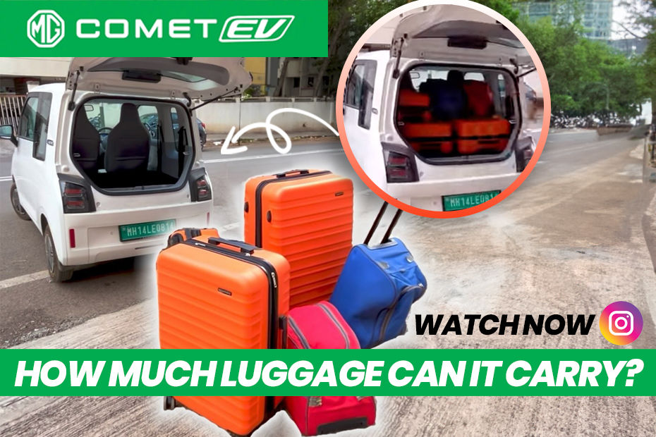 MG Comet EV luggage capacity