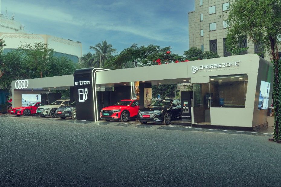 Audi 450 kW charging hub at Banda-Kurla Complex, Mumbai
