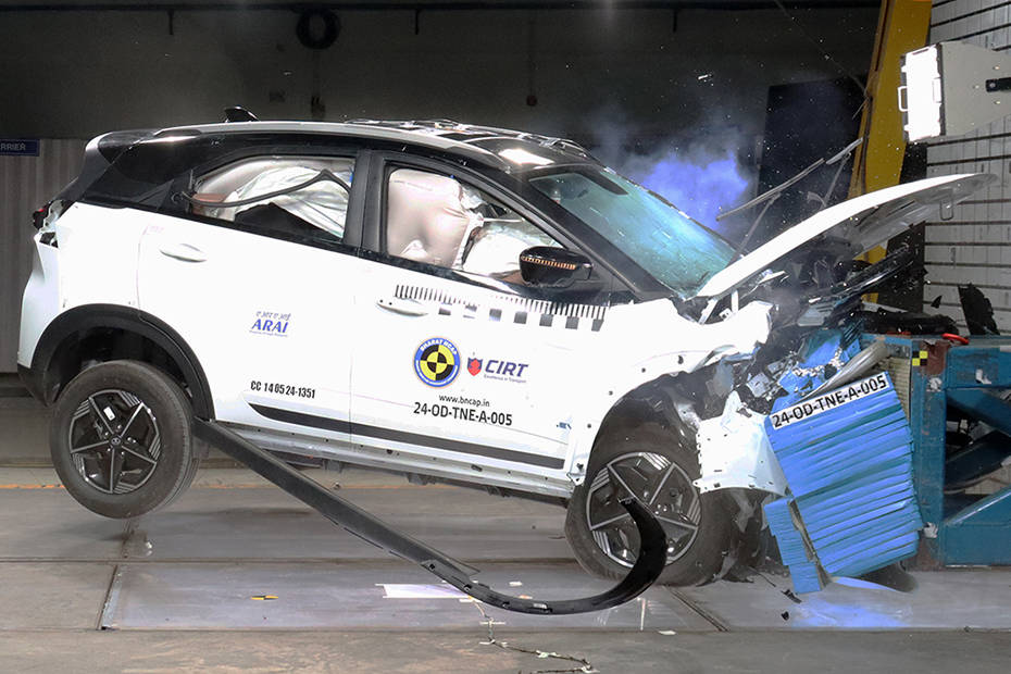 Tata Nexon EV frontal impact at Bharat NCAP