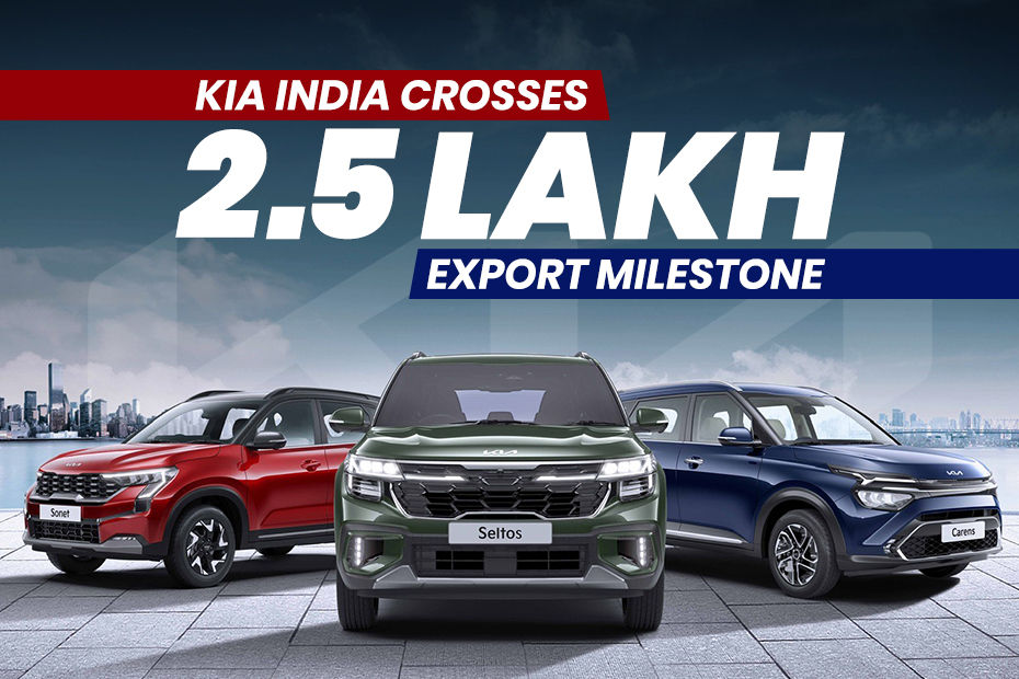 Kia Exported 2.5 Lakh Units of Seltos, Sonet, and Carens