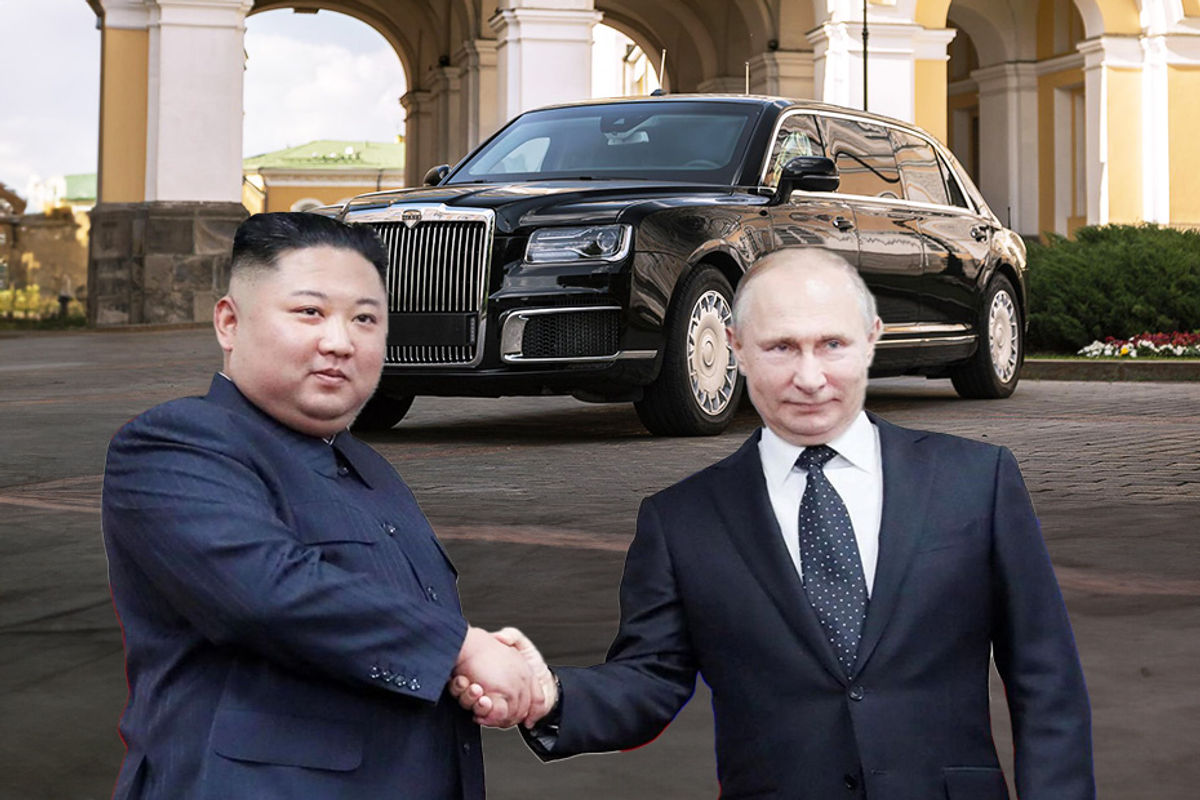 Vladimir Putin And Kim Jong Un with Aurus Senat Vladimir Putin And Kim Jong Un with Aurus Senat
