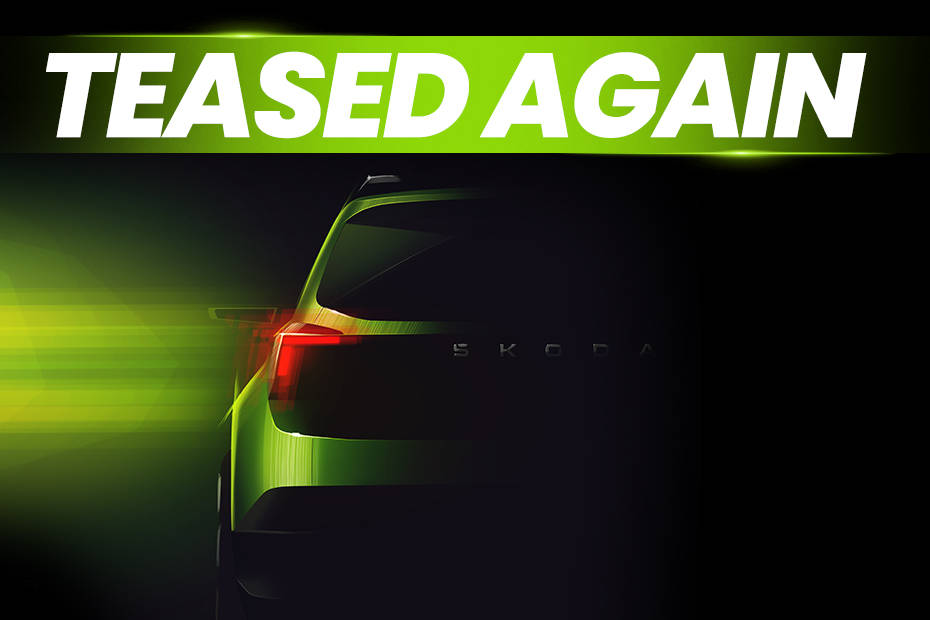 Skoda sub-4m SUV rear design teaser sketch