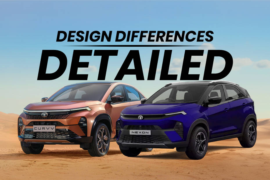 Tata Curvv and Tata Nexon design differences 