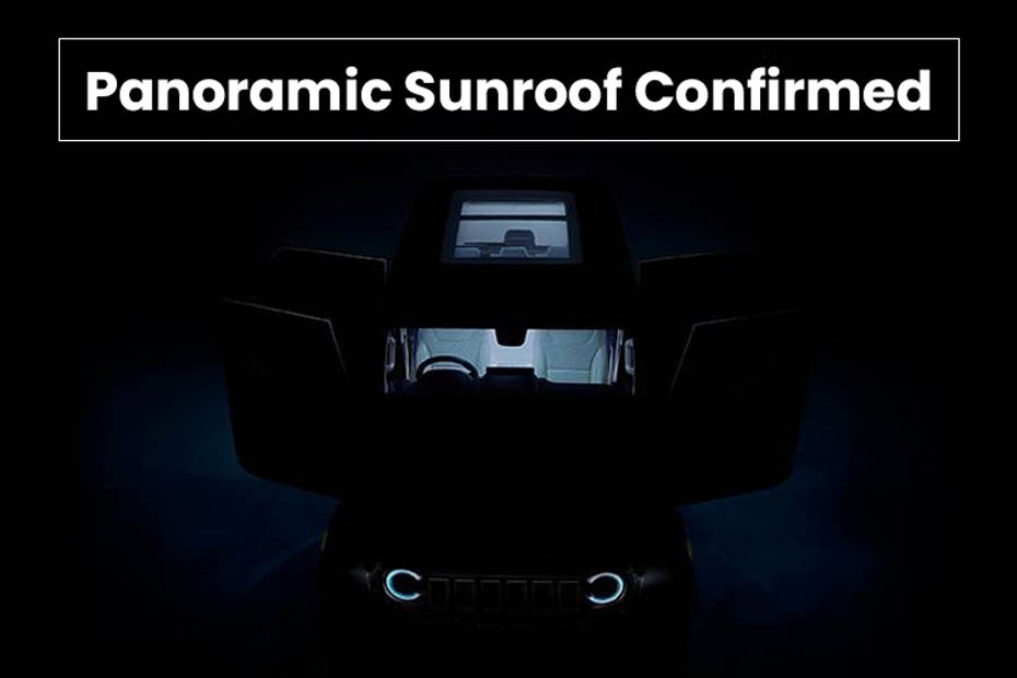 Mahindra Thar Roxx panoramic sunroof confirmed