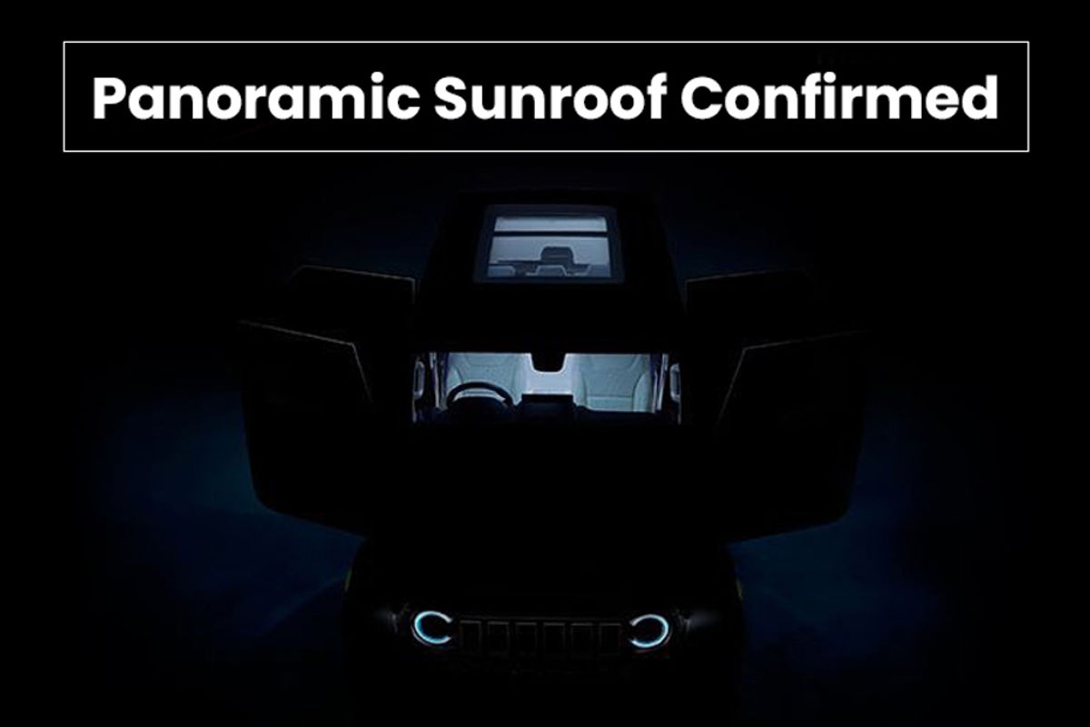 Mahindra Thar Roxx panoramic sunroof confirmed