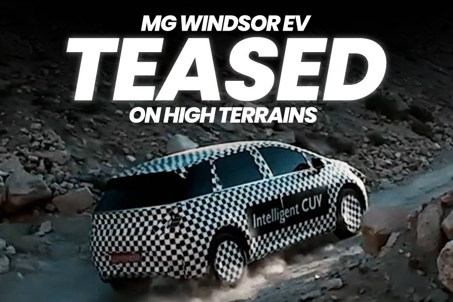 MG Windsor EV teased on hilly terrains