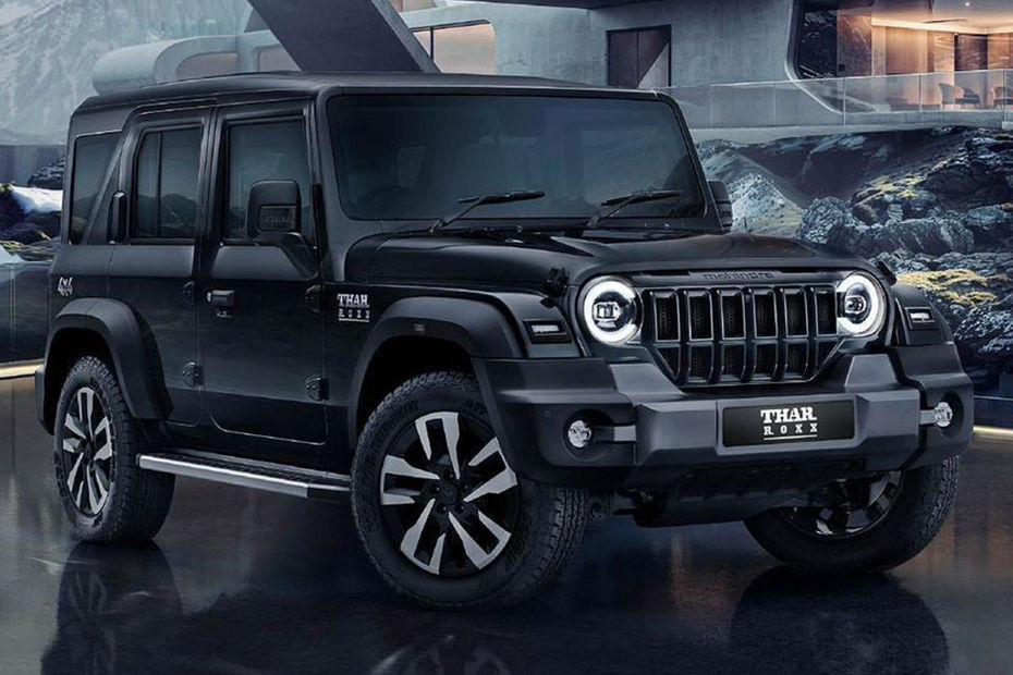 5 Door Mahindra Thar Roxx In Black Colour