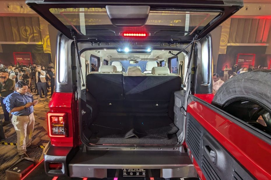 Mahindra Thar Roxx boot space Mahindra Thar Roxx boot space