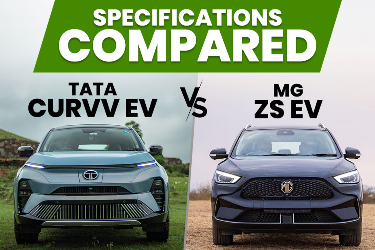 Tata Curvv EV vs MG ZS EV : Specifications Comparison Tata Curvv EV vs MG ZS EV : Specifications Comparison