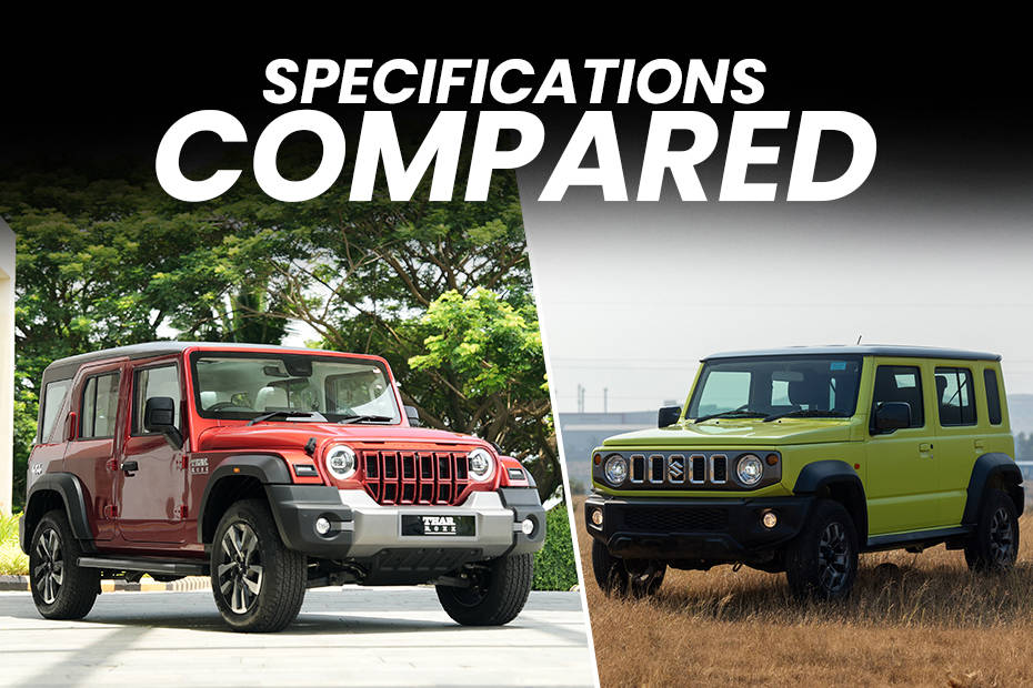 Mahindra Thar Roxx vs Maruti Jimny specification comparison