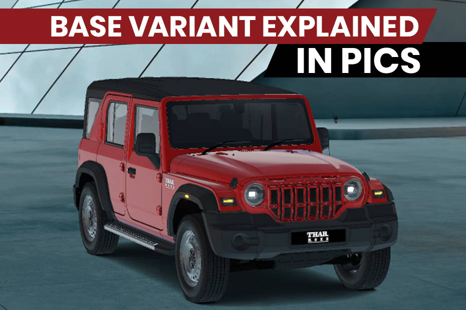 Mahindra Thar Roxx MX1 base variant explained in 10 images