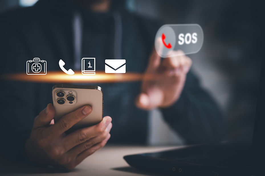 SOS button on mobile