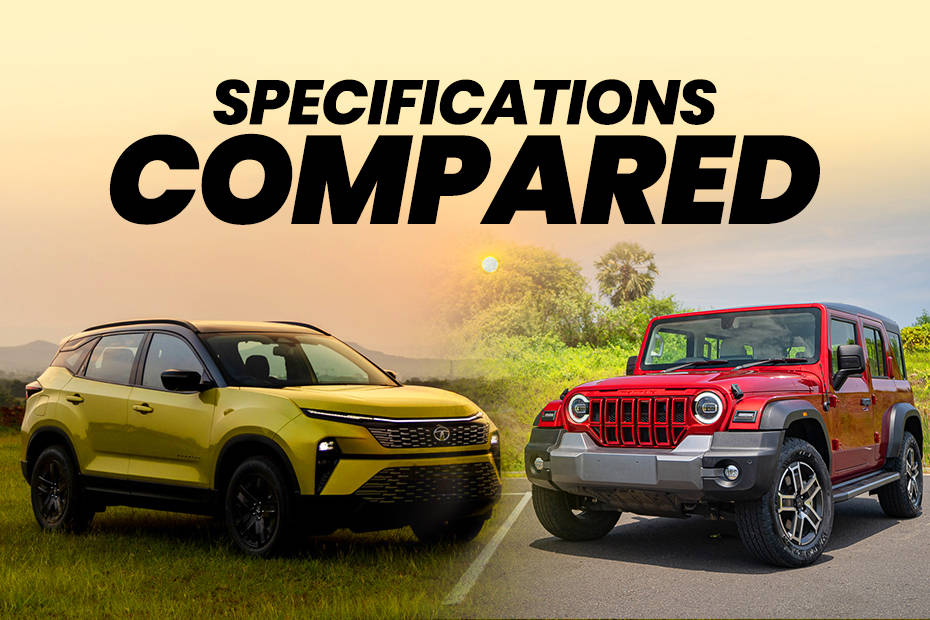 Mahindra Thar Roxx vs Tata Harrier: Specifications Comparison