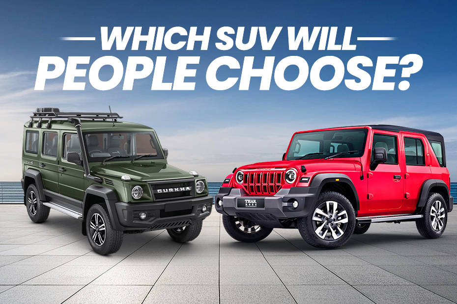 Mahindra Thar Roxx vs 5-door Force Gurkha: Which SUV does the CarDekho Instagram audience choose?