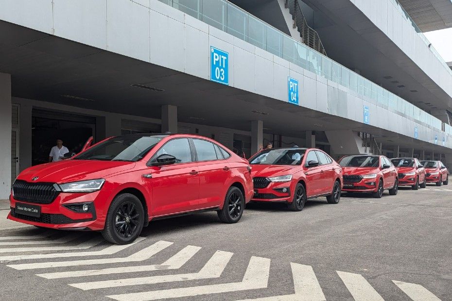 Skoda Slavia Monte Carlos lined up at Buddh International Circuit Skoda Slavia Monte Carlos lined up at Buddh International Circuit