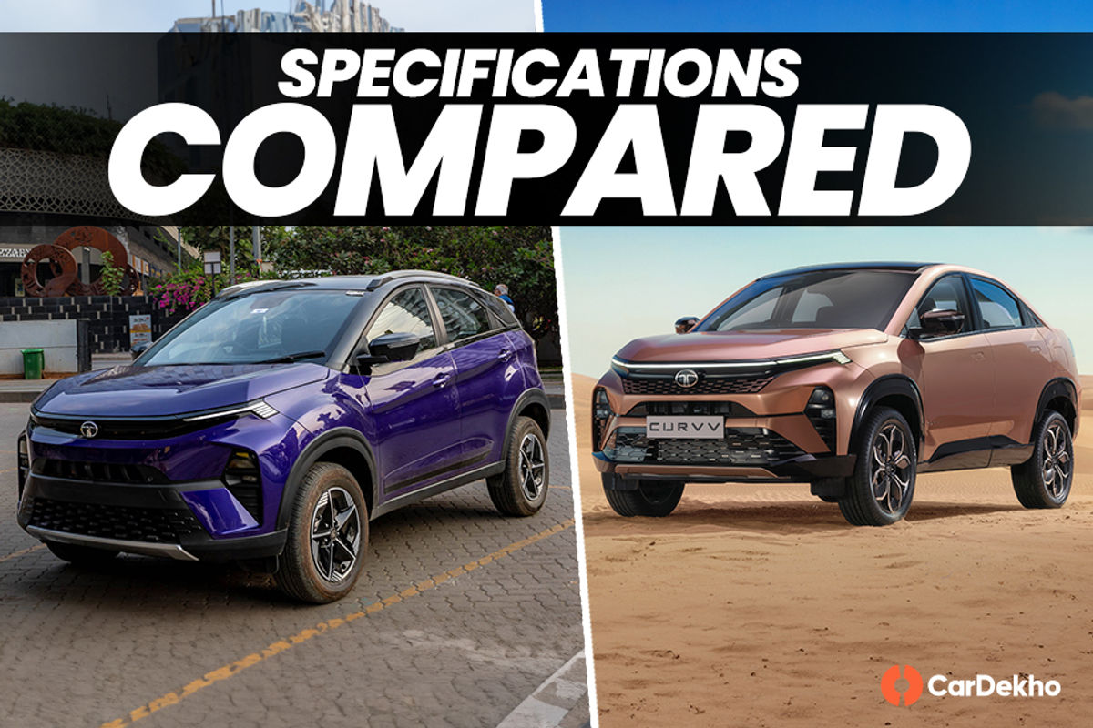 Tata Curvv vs Tata Nexon: Specifications Compared Tata Curvv vs Tata Nexon: Specifications Compared