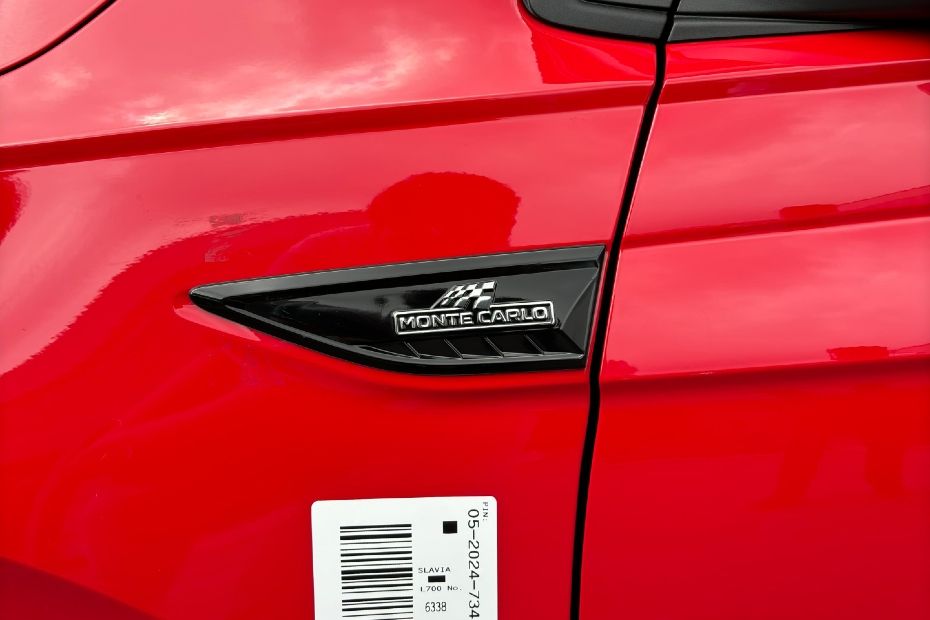 Slavia Monte Carlo badging on front fender Slavia Monte Carlo badging on front fender