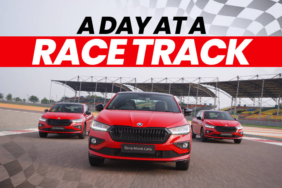 Skoda Slavia Monte Carlo edition at Buddh International Circuit