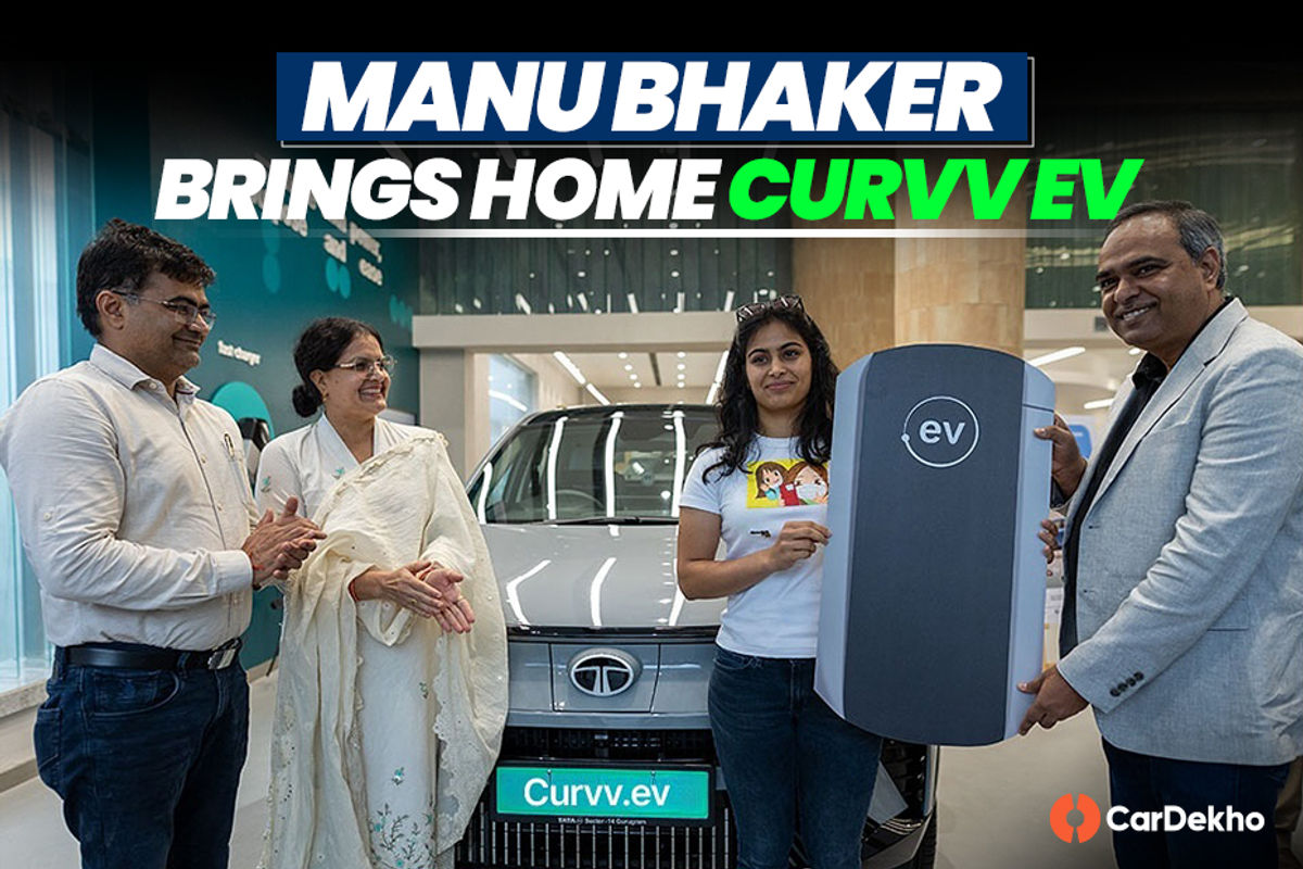Manu Bhaker Tata Curvv EV Manu Bhaker Tata Curvv EV